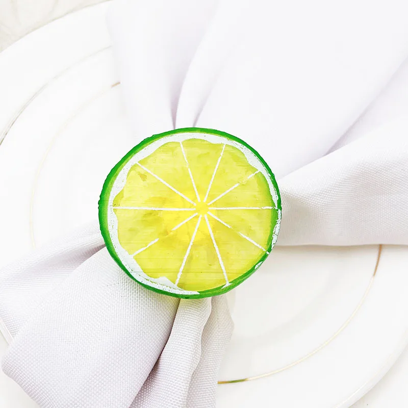 Скидка 24/за штуку Бесплатная доставка Новый Lemon ломтик отель салфетка для посуды пряжка кольца для салфеток фрукты рот полотенце кольцо оптовая пр...