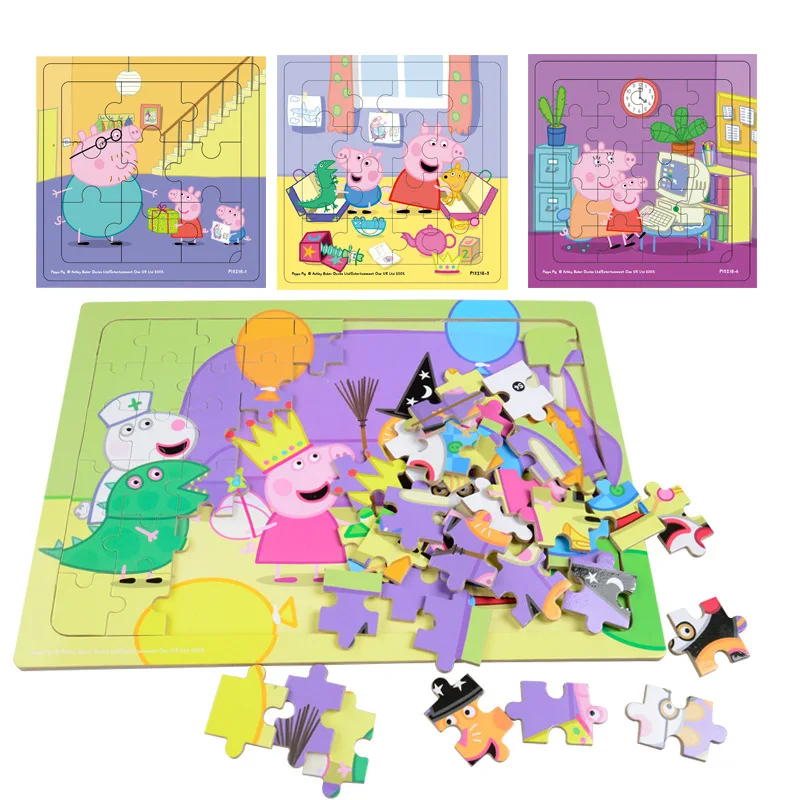 Детские деревянные пазлы Peppa pig Игрушки для раннего образования игрушки подарки