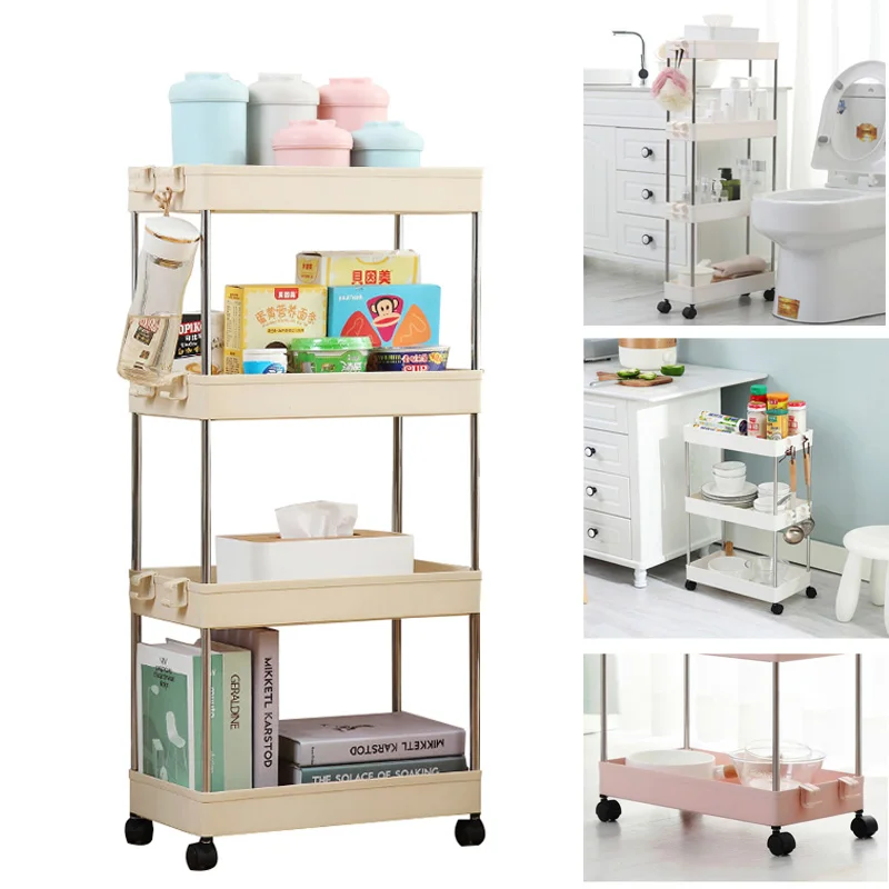 Полка для хранения на кухне с 2/3/4 слоями съемная полка холодильника колесами