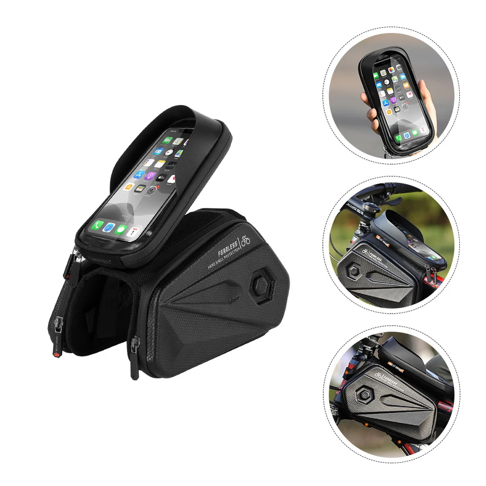 

Bike Phone Front Frame Bag Waterproof Bike Front Tube Phone Bag Phone Case