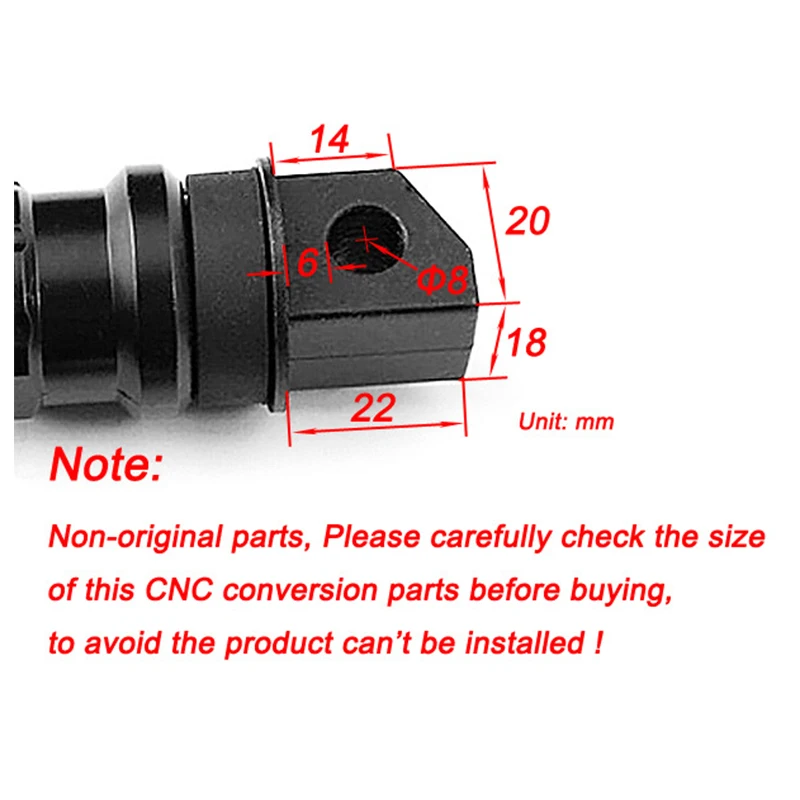 Универсальные мотоциклетные подножки POSSBAY 8 мм для Honda Harley Davidson Touring Sportster задняя