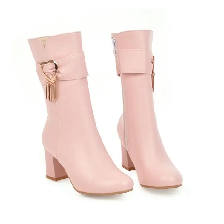 Женские ботинки на высоком каблуке и круглых коротких ботинках женская обувь с