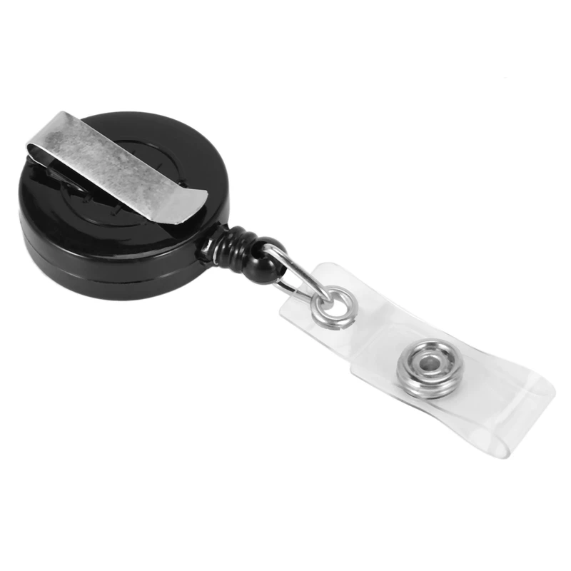 

Colourful Recoil Key Ring Retractable Pull Chain with Belt Clip ID Holder Badge Reel