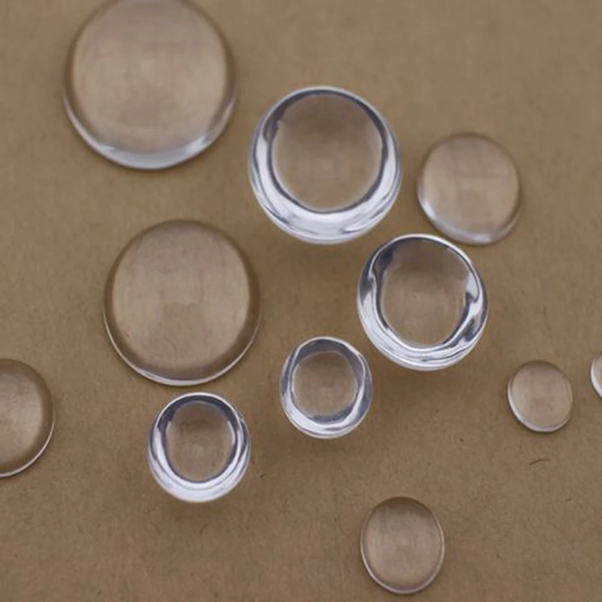 20 прозрачных плоских стеклянных полушаров кабошон 18 мм | Украшения и аксессуары