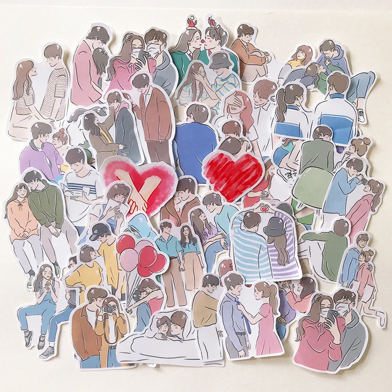 

42pcs Creative kawaii self-made love girl stickers beautiful stickers /decorative sticker /DIY craft photo albums