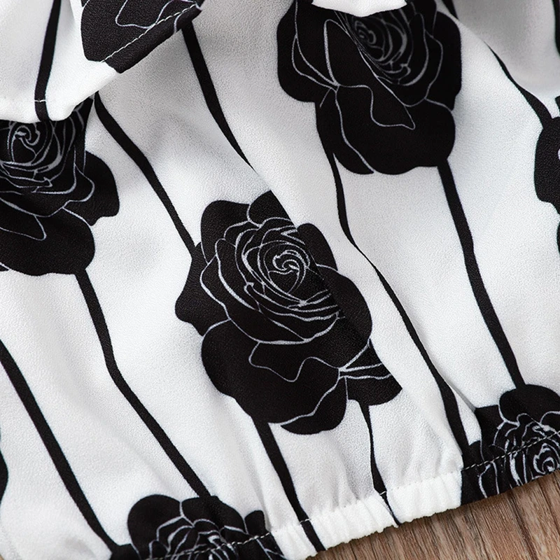 Летняя одежда для маленьких девочек с цветочным принтом подтяжки топы открытыми