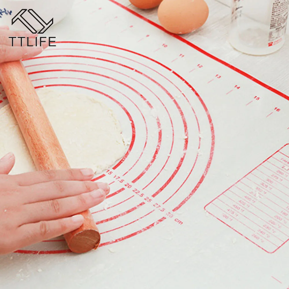 TTLIFE антипригарный силиконовый коврик для выпечки лист Стекло волокна раскатки
