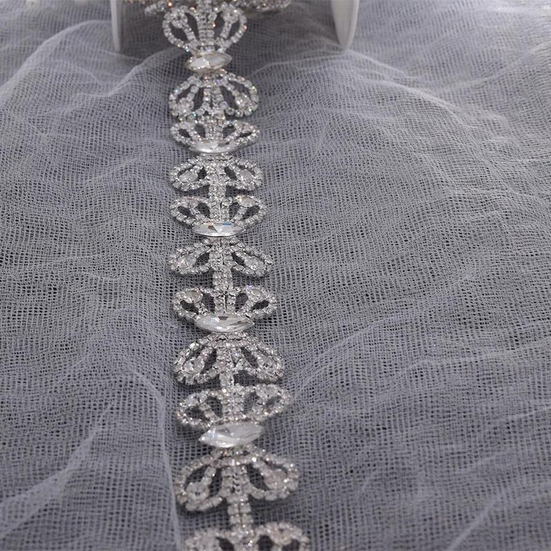 Стразы из хрустального стекла 1 ярд отделка бантом свадебное платье пояс с