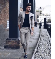 two pieces men suit with pants smart casual street jacket slim fit tuxedo suits for wedding groom costume men blazer custom made