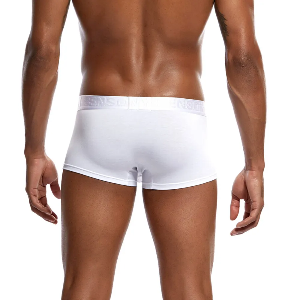Новые пикантные трусы боксеры для мужчин однотонные мужские Модальные Мягкие