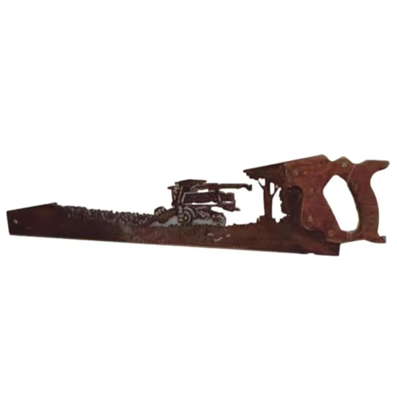 

Metal Art Saw Hand Craft Design Old Saw Cut Hand Saw For Wall Day Tree Metal Father's Gift Metal Unique Art Art Decor X4O2