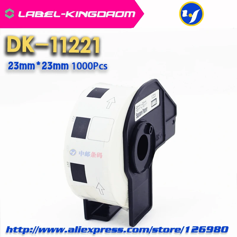2 сменных рулона совместимых с DK-11221 этикеток 23 мм х 1000 шт. принтером для Brother QL-700/720