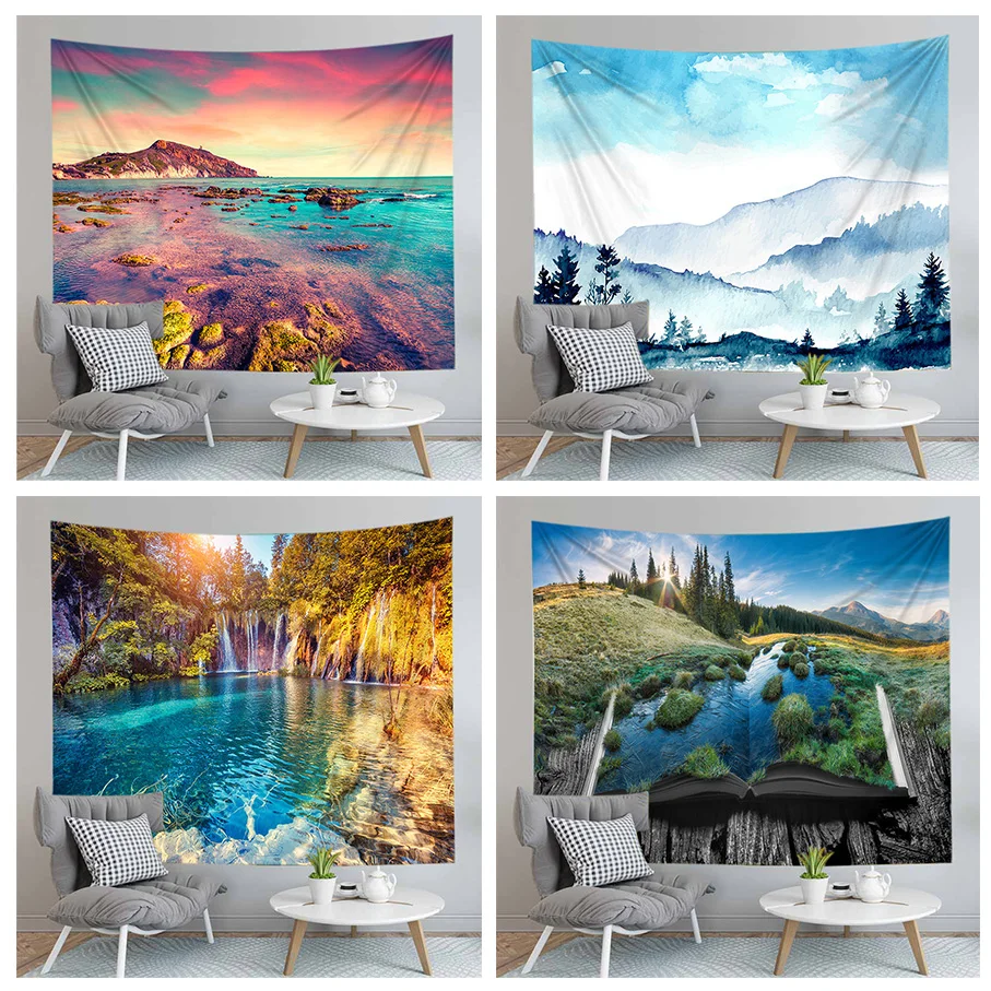 Живописный гобелен для украшения дома 3D гобелены с изображением неба пейзажа