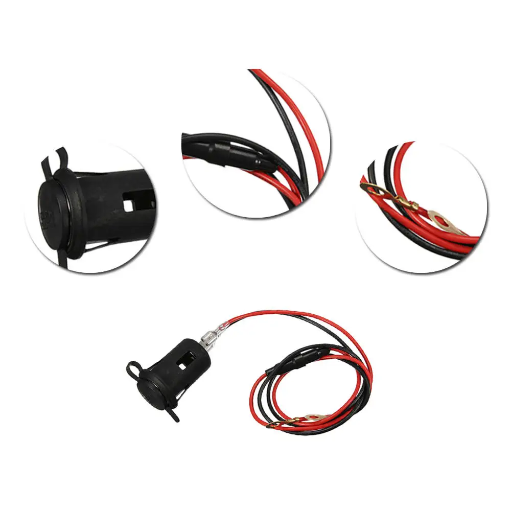 

12V Car Motor Waterproof Cigarette Lighter Female Socket Power Plug Outlet 60cm