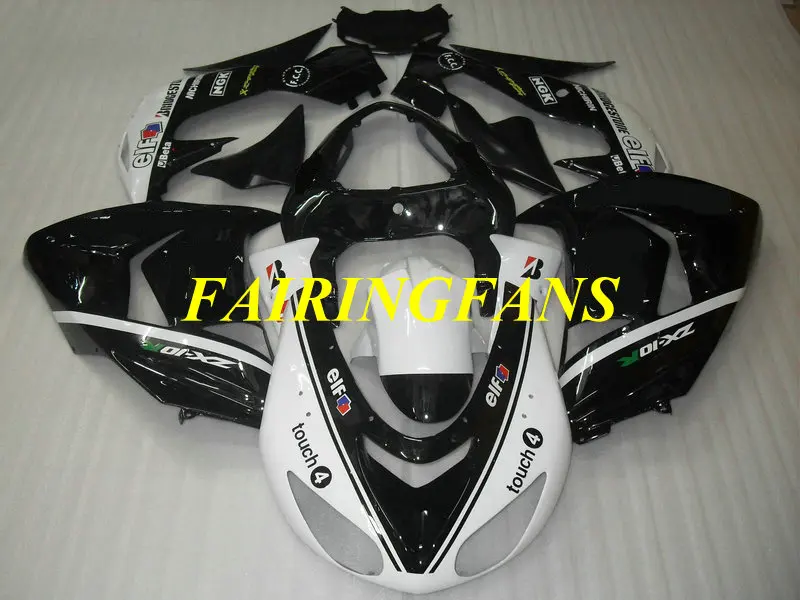 Комплект обтекателей для мотоцикла KAWASAKI Ninja ZX10R 06 07 ZX 10R 2006 2007 ABS белый черный