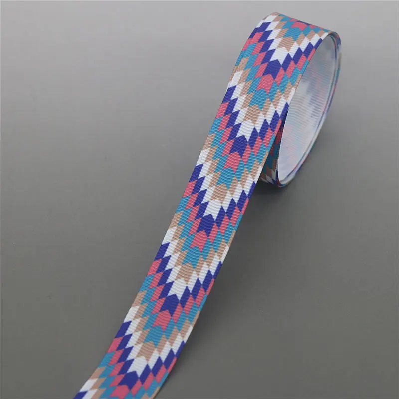 10166 DHK 10 ярдов ацтекский, племенной напечатан Grosgrain ленты ленточный аксессуар Hairbow Головные уборы украшения «сделай сам» оптом OEM B1858 - Цвет: 10166