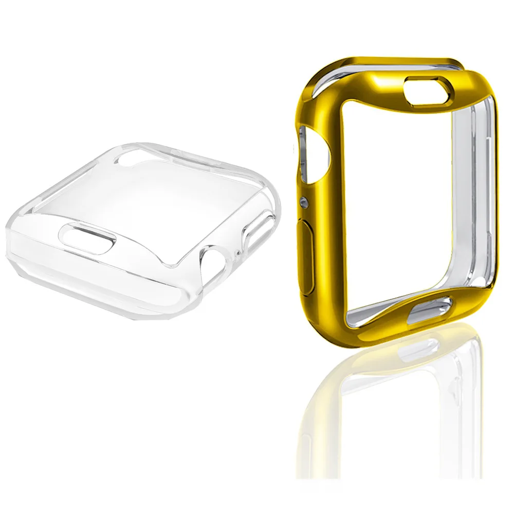ClGD Мягкий защитный чехол из ТПУ для Apple Watch 4 40 мм 44 мм прозрачный чехол с полной защитой 360 градусов ремешок для iwatch Series 4 - Цвет: ClGD