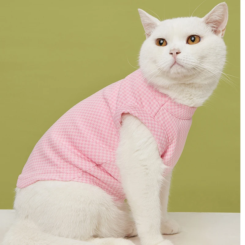 

Одежда для кошек чистого цвета, одежда для маленьких кошек и собак на весну и лето, костюмы для кошек из хлопка, мягкое пальто для котят, курт...