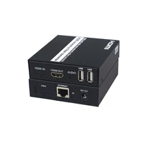 1080P 120m HDMI KVM USB extender HDMI Repeater over Cat5/Cat5e/Cat6 RJ45 LAN Ethernet Splitter Controllable keyboard and mouse