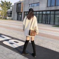 coat mink faux 2020 autumn and winter coat female korean version of the coat white short plush coat female