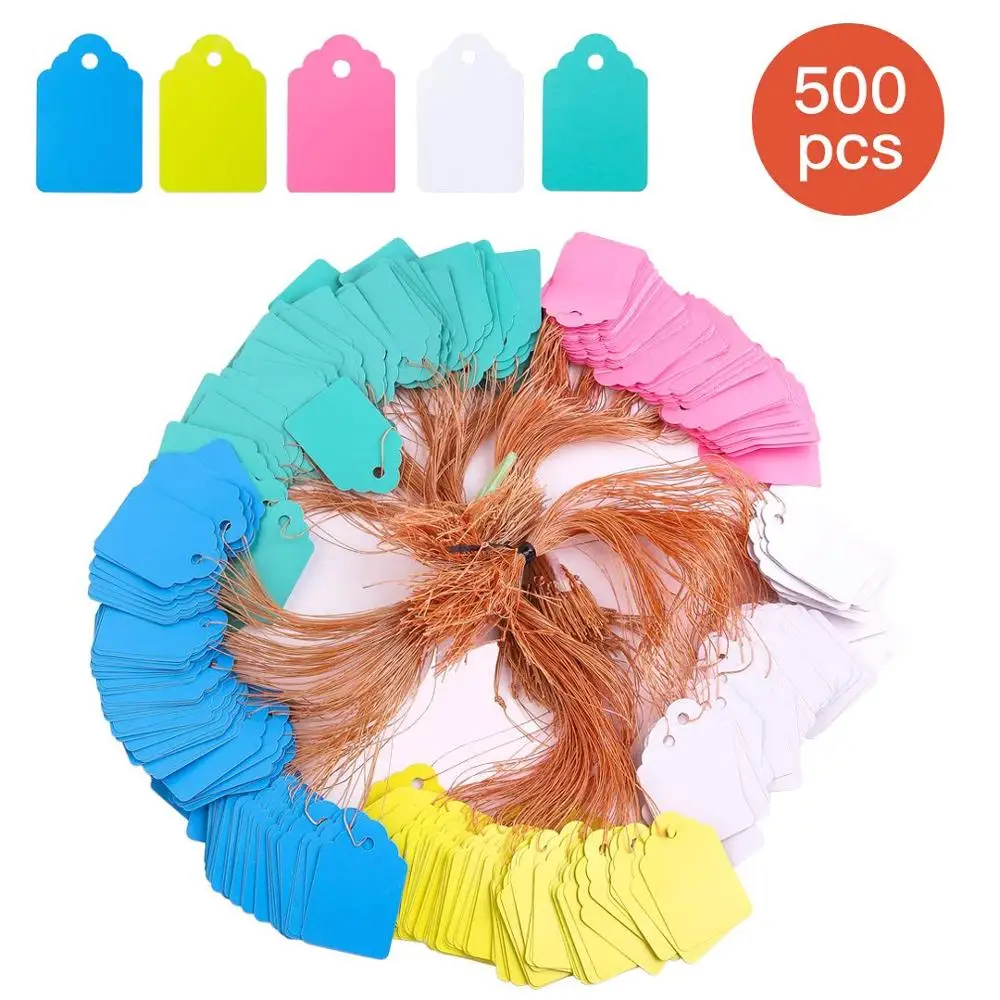 Нанизанные маркировочные ярлыки Пластиковые Висячие струны водонепроницаемые