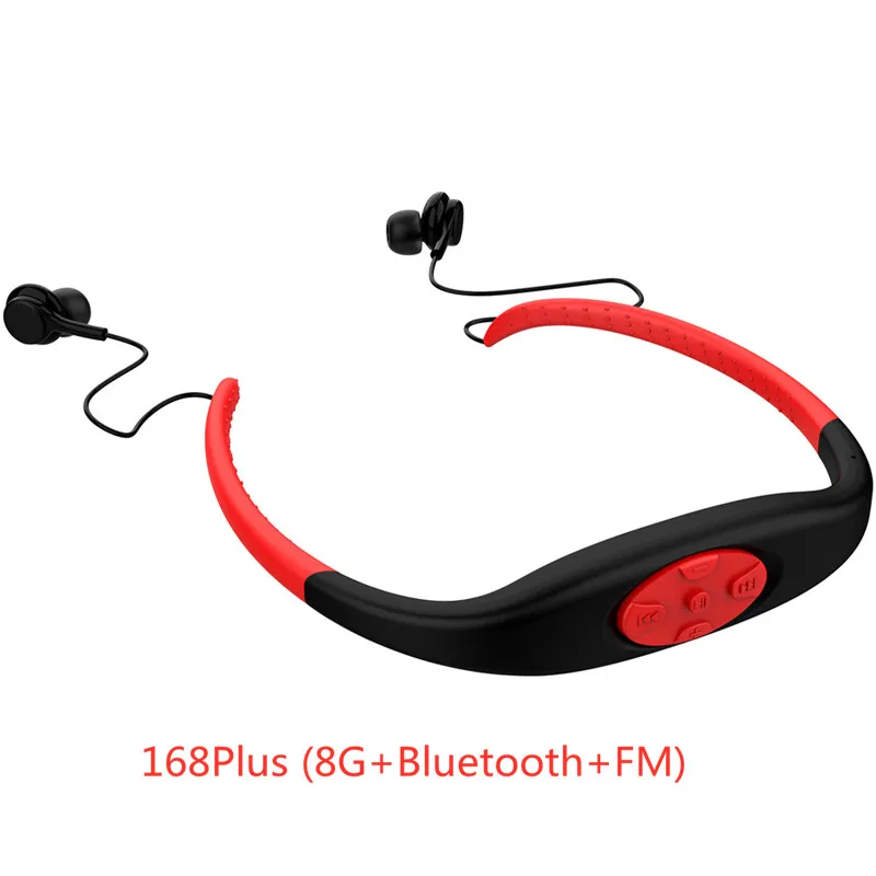 

Underwater Motion Headset MP3 Music Player IPX8 Waterproof 8GB Neckband Stereo Audio Headphone with for Diving Swimming Pool