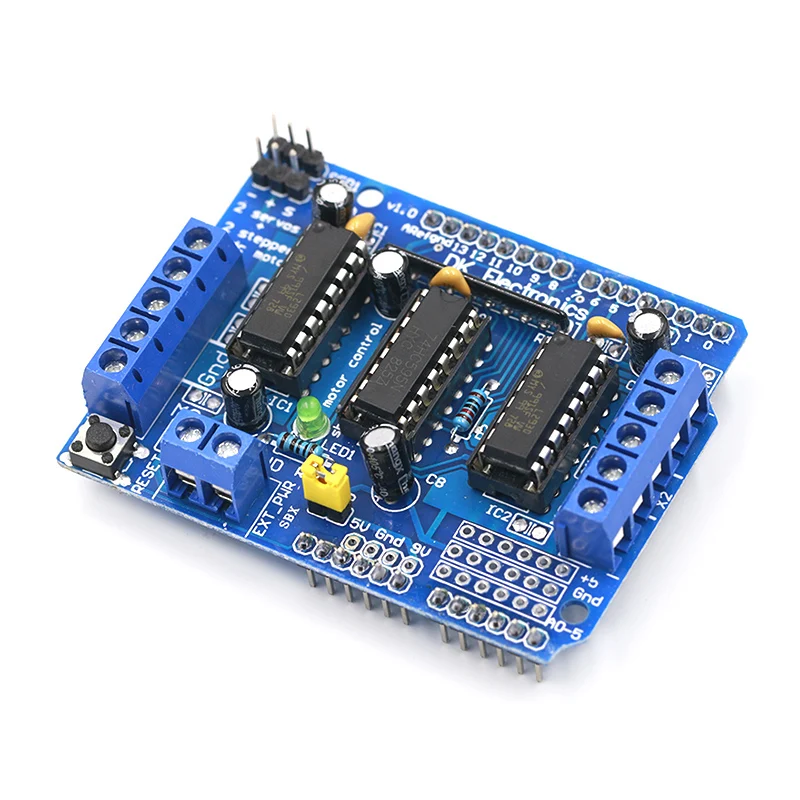 L293D двойной щит привода двигателя для arduino Duemilanove плата расширения управления