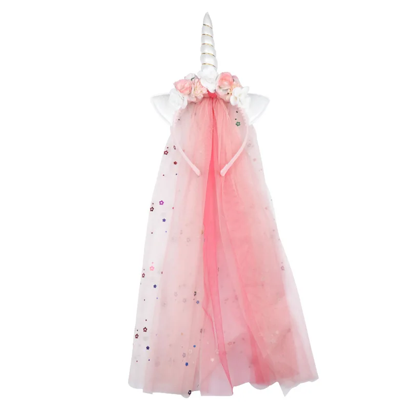 Повязка на голову с единорогом для детей милый головной убор ручного