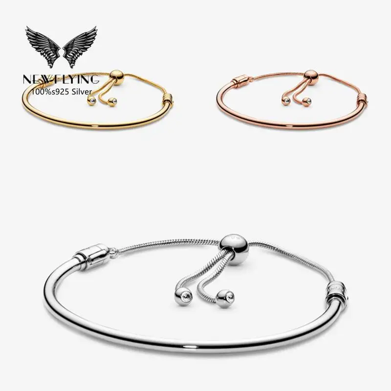 Женский серебряный браслет-слайдер с прозрачными фианитами | Украшения и