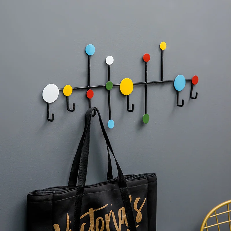 Iron hook wall hanging wall building kitchen porch door rear object rack retro creative clothes hook