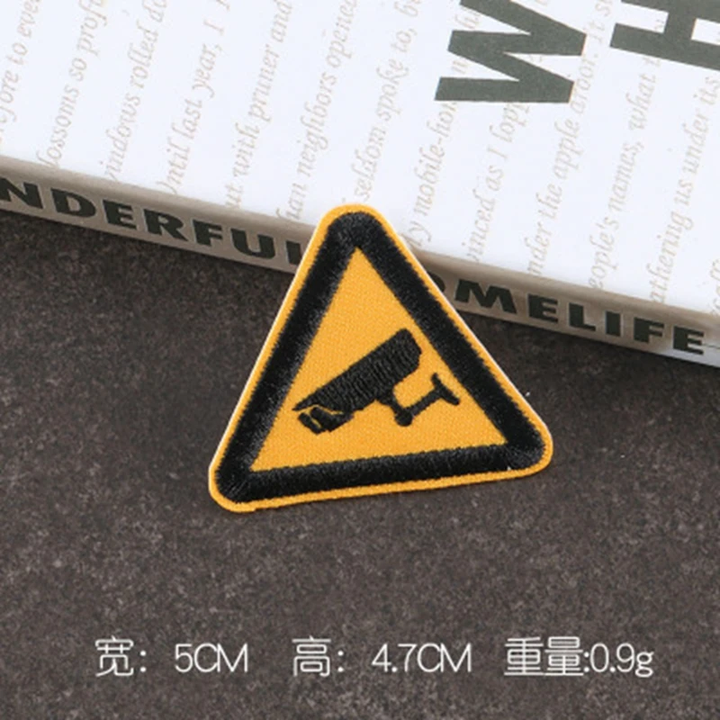

Prajna Traffic Sign Patches Embroidery Patches For Clothing Cheap Patch Applique DIY Iron On Patches For Clothes Stripes Badges