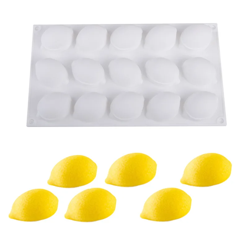 

15 лимонная кожа, силиконовая форма, сладкая «сделай сам», запеченный шоколад, мороженое, половина фруктов, форма для оптовой продажи, Прямая ...