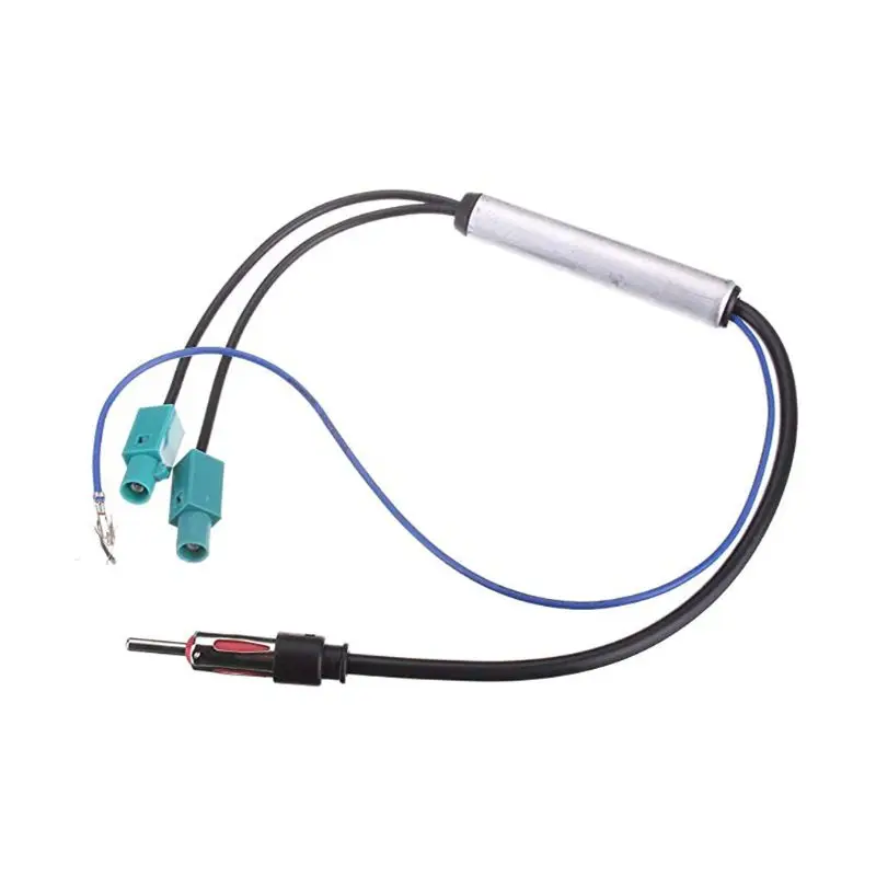 

1pc 17.7 Inch Connects 2 Diversity Twin Double DVD Head Unit Fakra-Din Aerial Antenna Adaptor