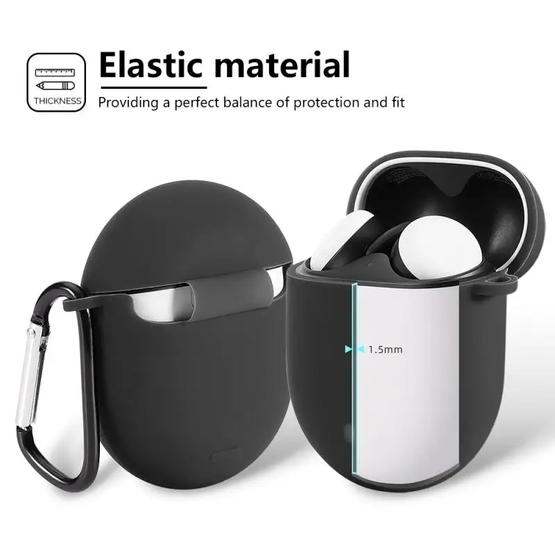 

Soft Silicone For Google Pixel Buds 2 Protective Cover With Headphone Cover Wholesale Travel Headphone Cover With Carabiner
