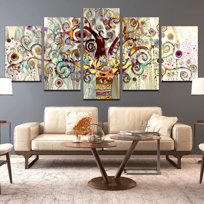

Light Luxury Totem Tree Flowers Abstract Decorative Painting Simple Style Modern Porch Living Room Corridor Study Room Hotel