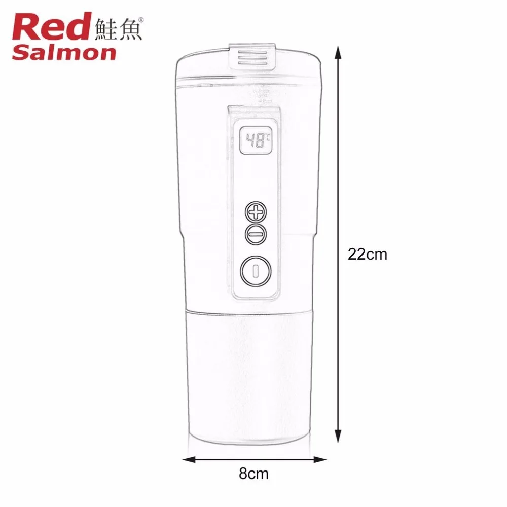 

410ml Intelligent Car Auto Heating Cup Adjustable Temperature Car Boiling Mug Digital Display Kettle Vehicle Thermos 3 Colors