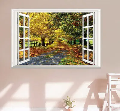 3D наклейки на стену большой кленовый бульвар | Дом и сад