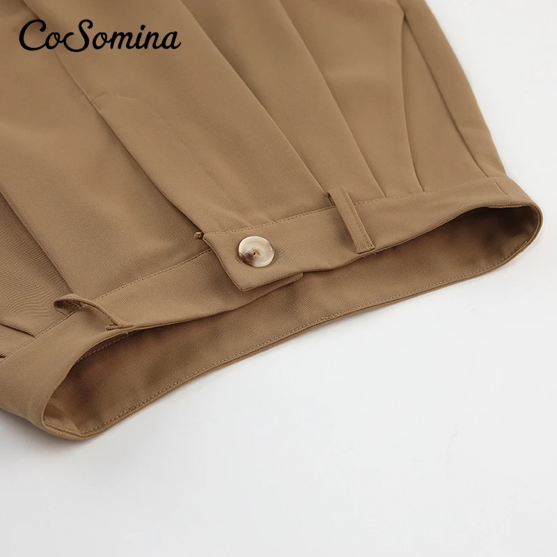 CoSomina Casual Two Pieces Women Suit Sets Wide Leg Pants And Tops Female Spring Suits High Street Ladies Tops And Pants 2021