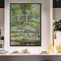 the japanese bride and water lily pond claude monet oil painting on canvas poster prints on wall picture for living room decor
