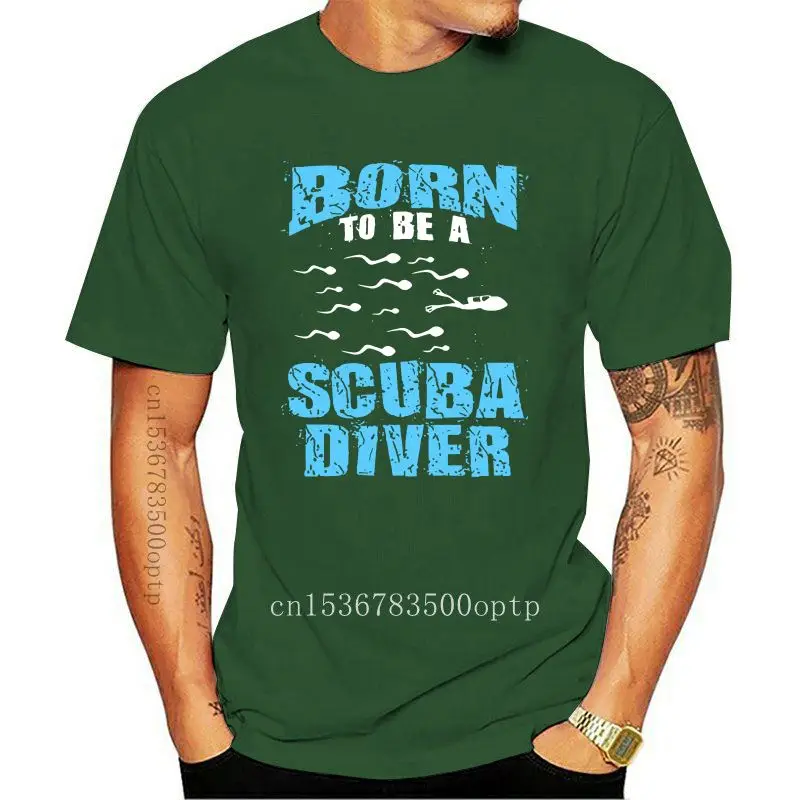 

Scuba Diver Born To Be A Scuba Diver T-Shirt Short Sleeve Loose Men's T-Shirt Clothes Gents 100% Cotton Hilarious Tee Top
