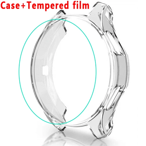 Transparent TF Чехол для samsung Galaxy Watch 46 мм 42 мм/gear S3 frontier, мягкий бампер, аксессуары для умных часов, защитный чехол со стразами - Цвет: Transparent TF