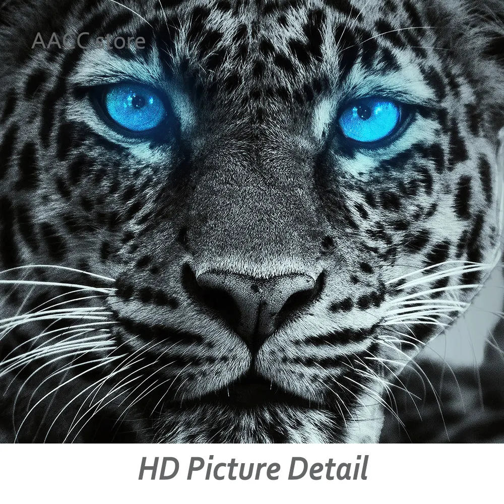 

Blue Eyes Leopard Cat Panther Prints Canvas Painting Wall Animal Art Picture for Living Room Wall Poster Home Cuadros Decoration