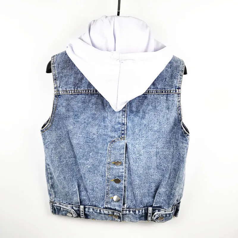 Джинсовая Весенняя Новинка дикий жилет без рукавов тонкая секция женская