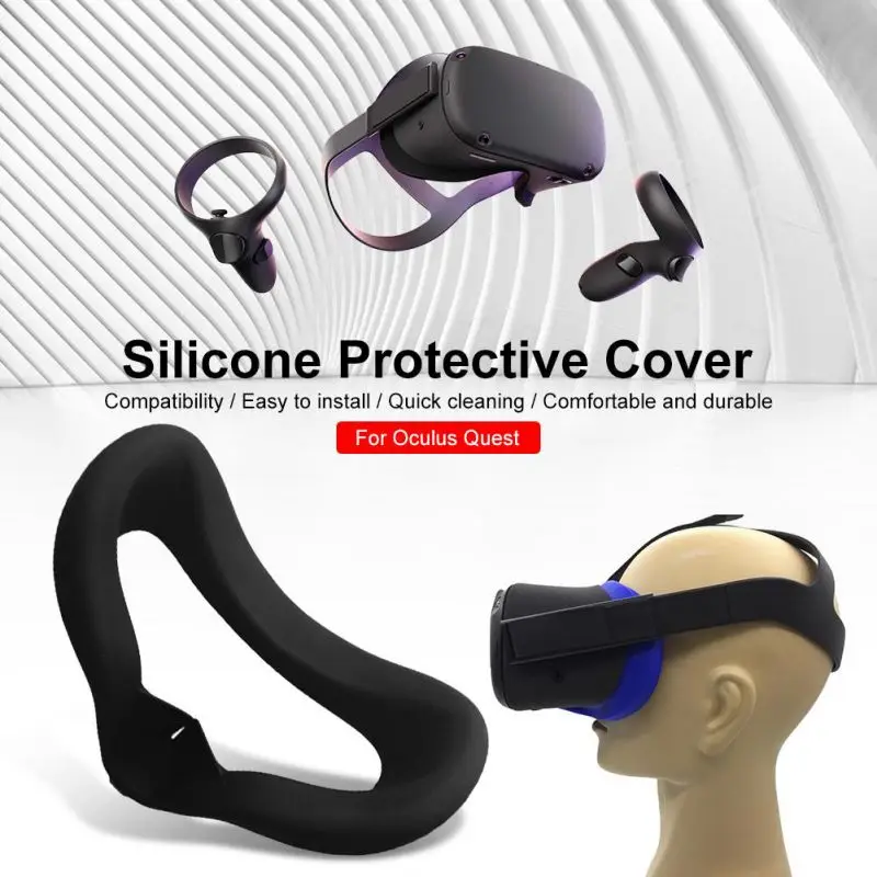 Мягкая силиконовая маска для глаз против пота чехол Oculus Quest VR очки унисекс