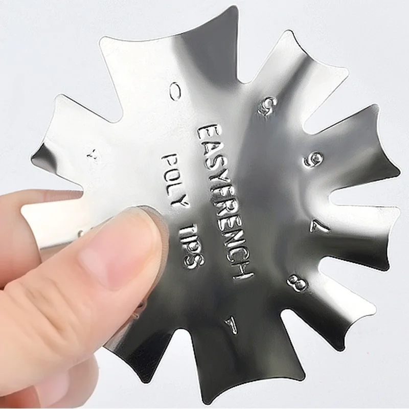 Стальная пластина для французского маникюра 1 шт. трафарет ногтей триммер