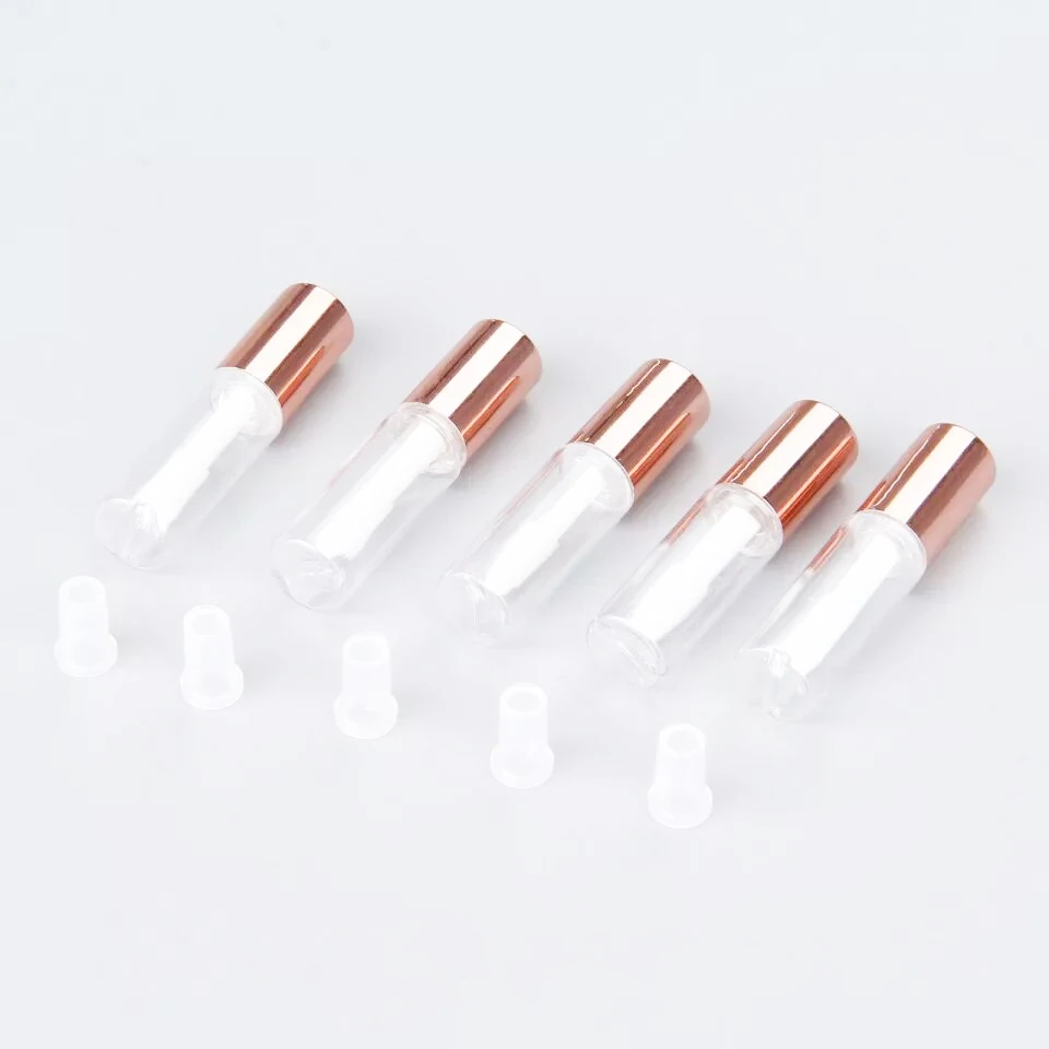 

1.2ML Rose Gold Diy pretty Empty clear lip gloss tube lip balm bottle container