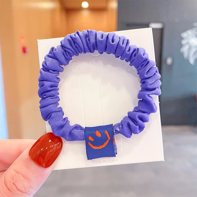 

MueRaa Candy Color Women Girls Smile Fashion Scrunchies Elastic Hairband Korean Style Woman Hair Ties Headwear Hair Accessories