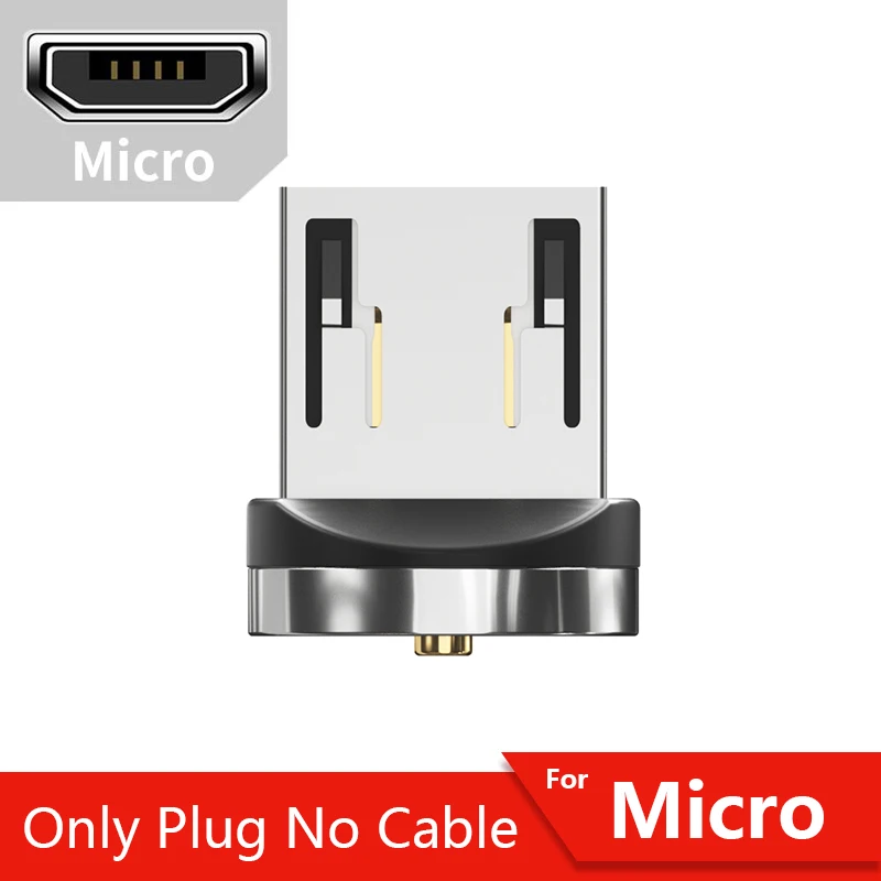 Only Micro Plug Essager 1/2 м Магнитный кабель Micro usb type C адаптер зарядное устройство Быстрая зарядка для iPhone 11 XR X Xiaomi Redmi Магнитный шнур для телефона - Цвет: Only Micro Plug