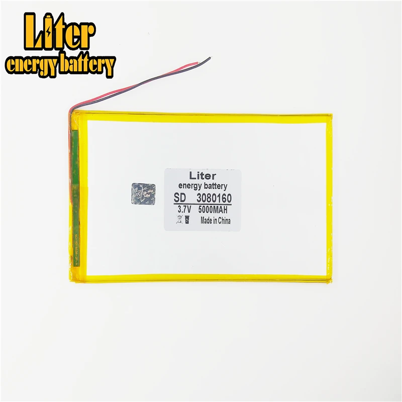 3080160 полимерная батарея 5000 mah 3 7 V MP4 мобильный power tablet battery|battery charger car capacitorbattery operated
