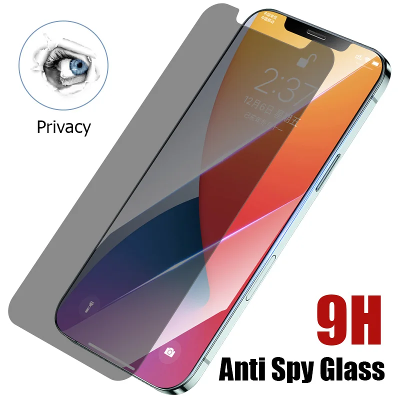 

Anti Spy Screen Protector For iPhone 12 11 Pro Max 12Mini Privacy Glass For iPhone 6 6s 7 8 Plus X XS XR Glass
